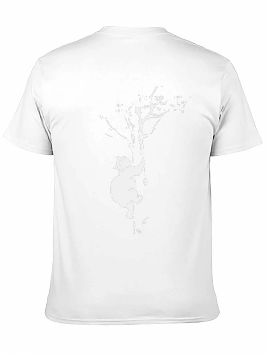 Bear Climbing Tree Black T-Shirt