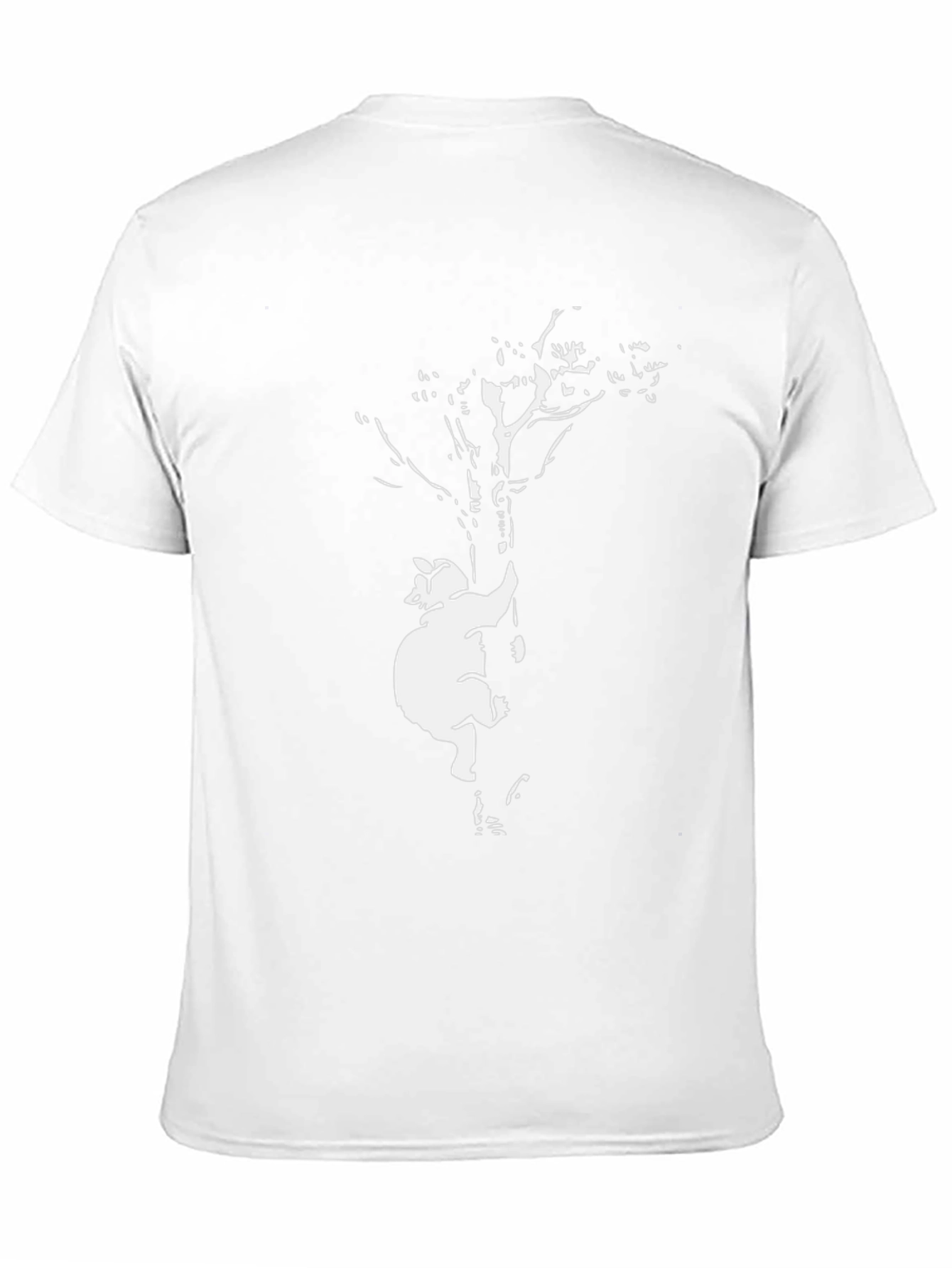 Bear Climbing Tree Black T-Shirt
