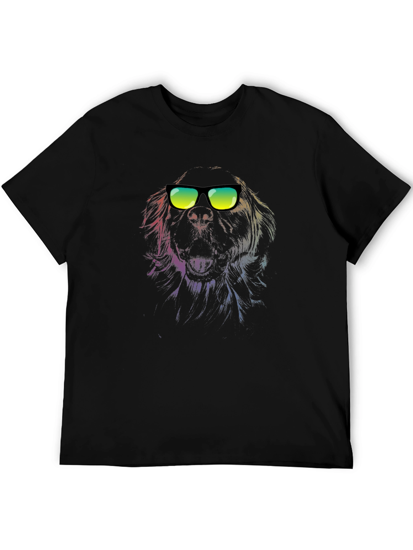 Cool Dog Graphic Tee - Black Cotton T-Shirt