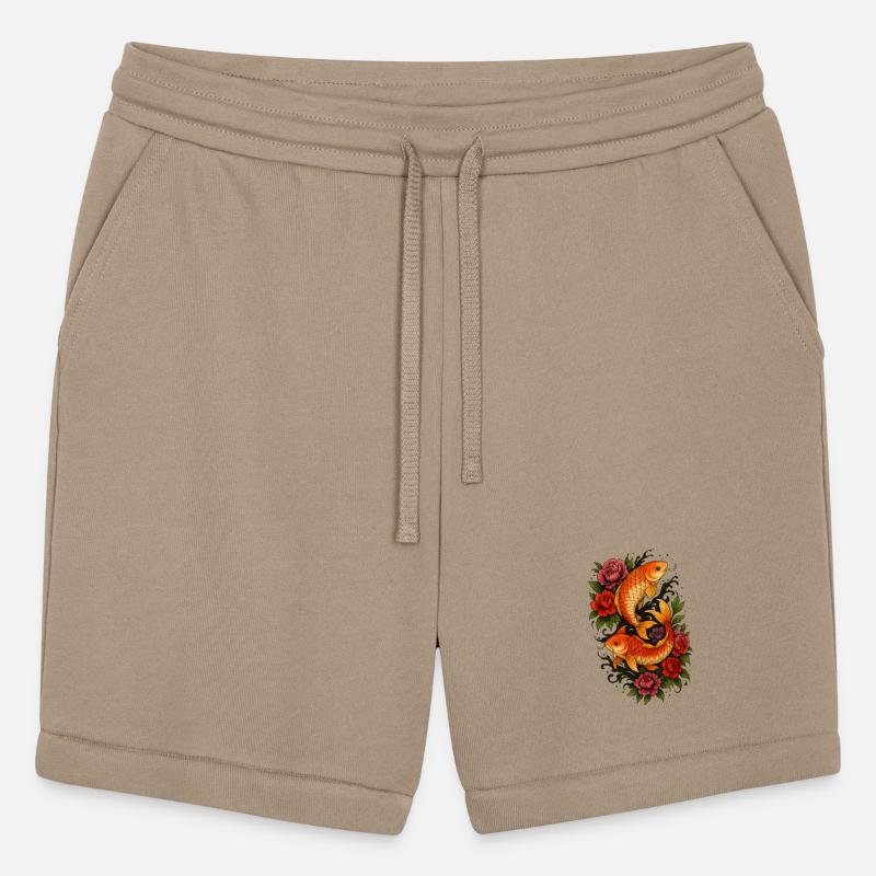 Elegant Koi Fish with Floral Accents