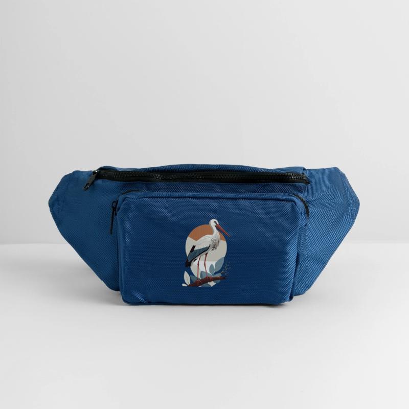 Elegant Stork Illustration for Nature Apparel