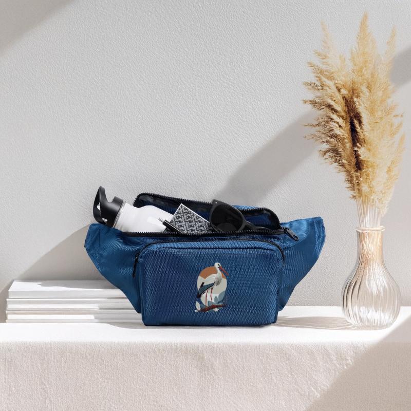 Elegant Stork Illustration for Nature Apparel