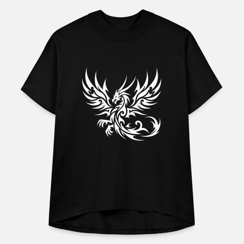 Elegant Tribal Tattoo Dragon With Wings