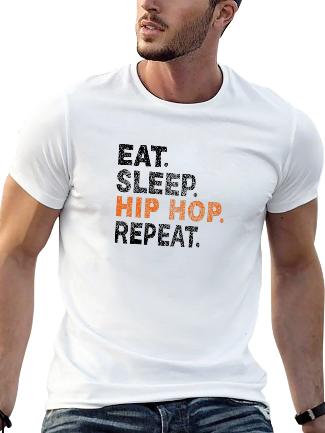 Eat Sleep Hip Hop Repeat Black T-Shirt