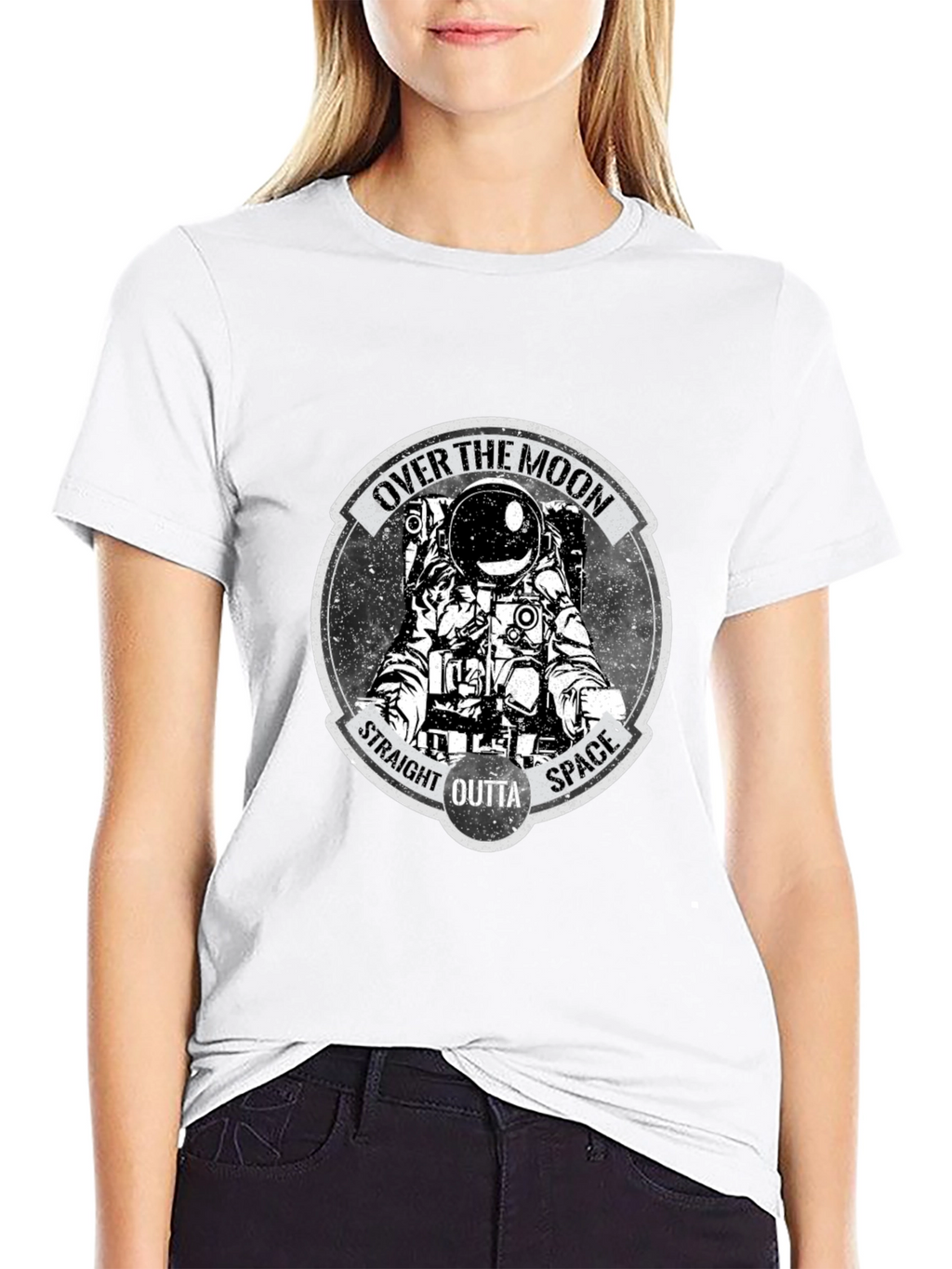 Over the Moon Astronaut Graphic T-Shirt