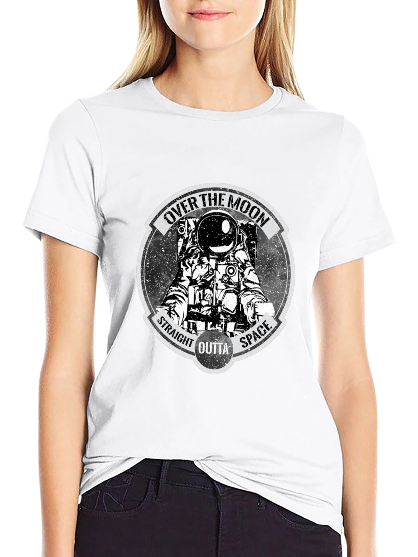 Over the Moon Astronaut Graphic T-Shirt