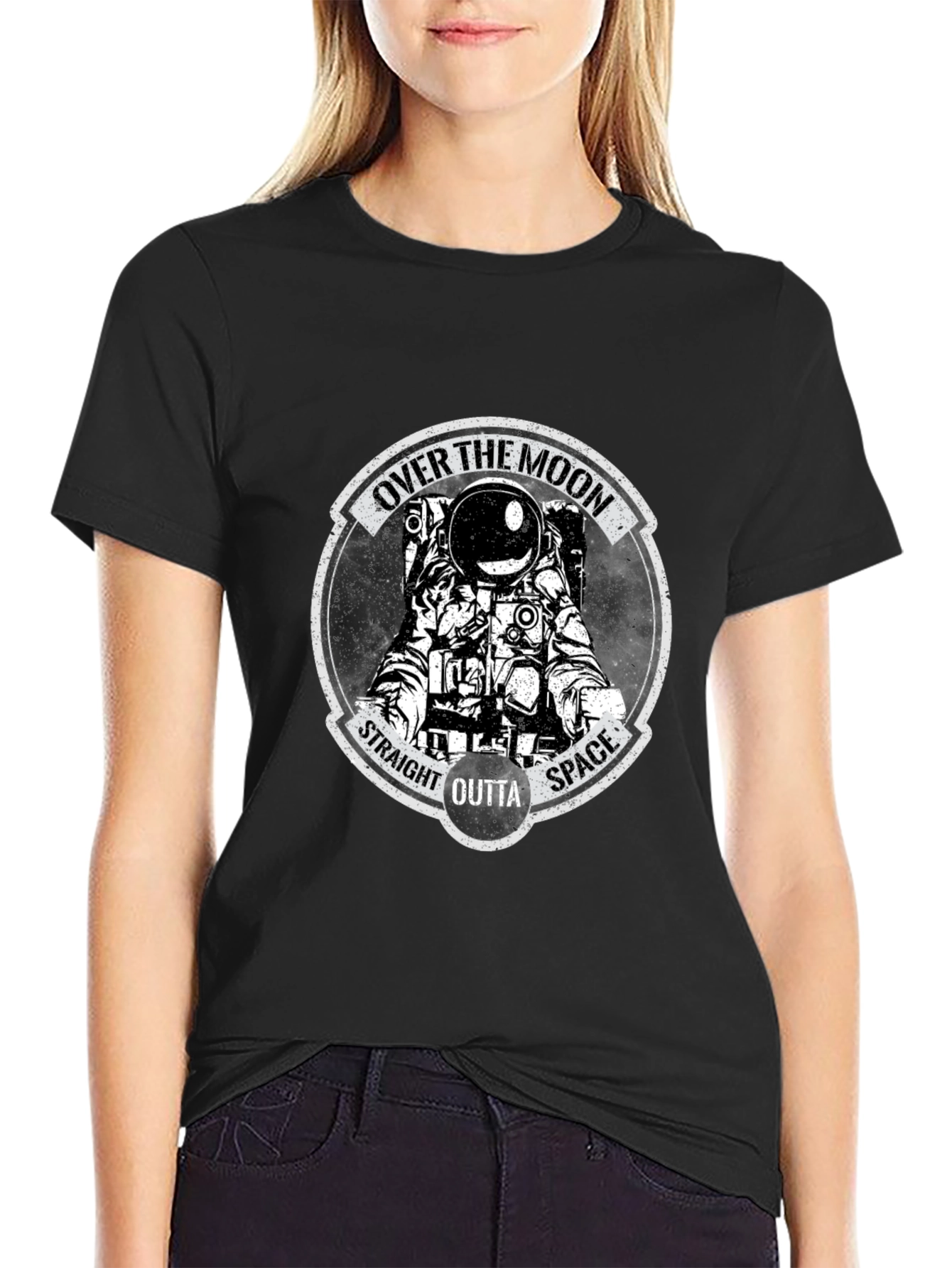 Over the Moon Astronaut Graphic T-Shirt