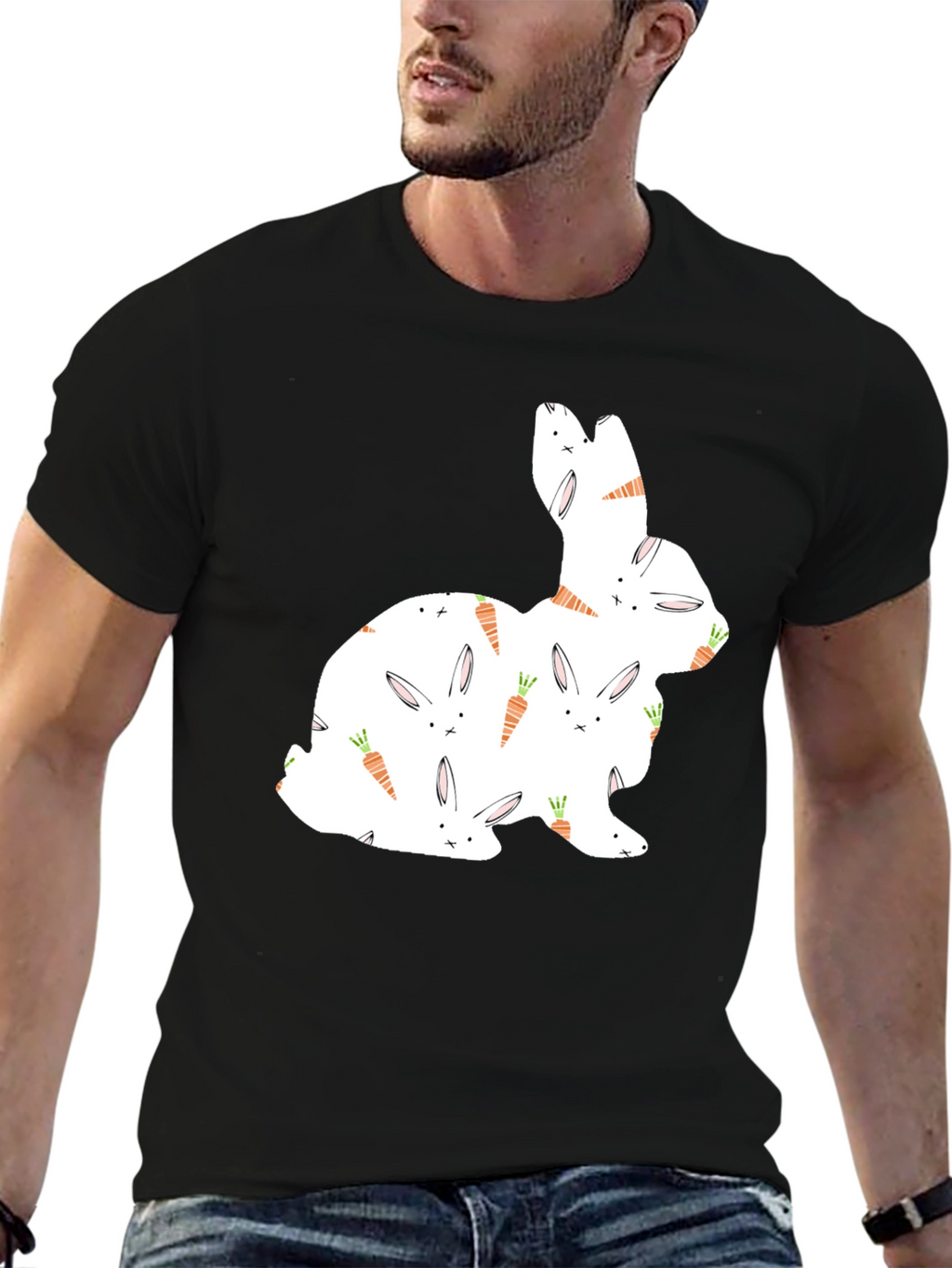 Easter Bunny Carrot Pattern T-Shirt
