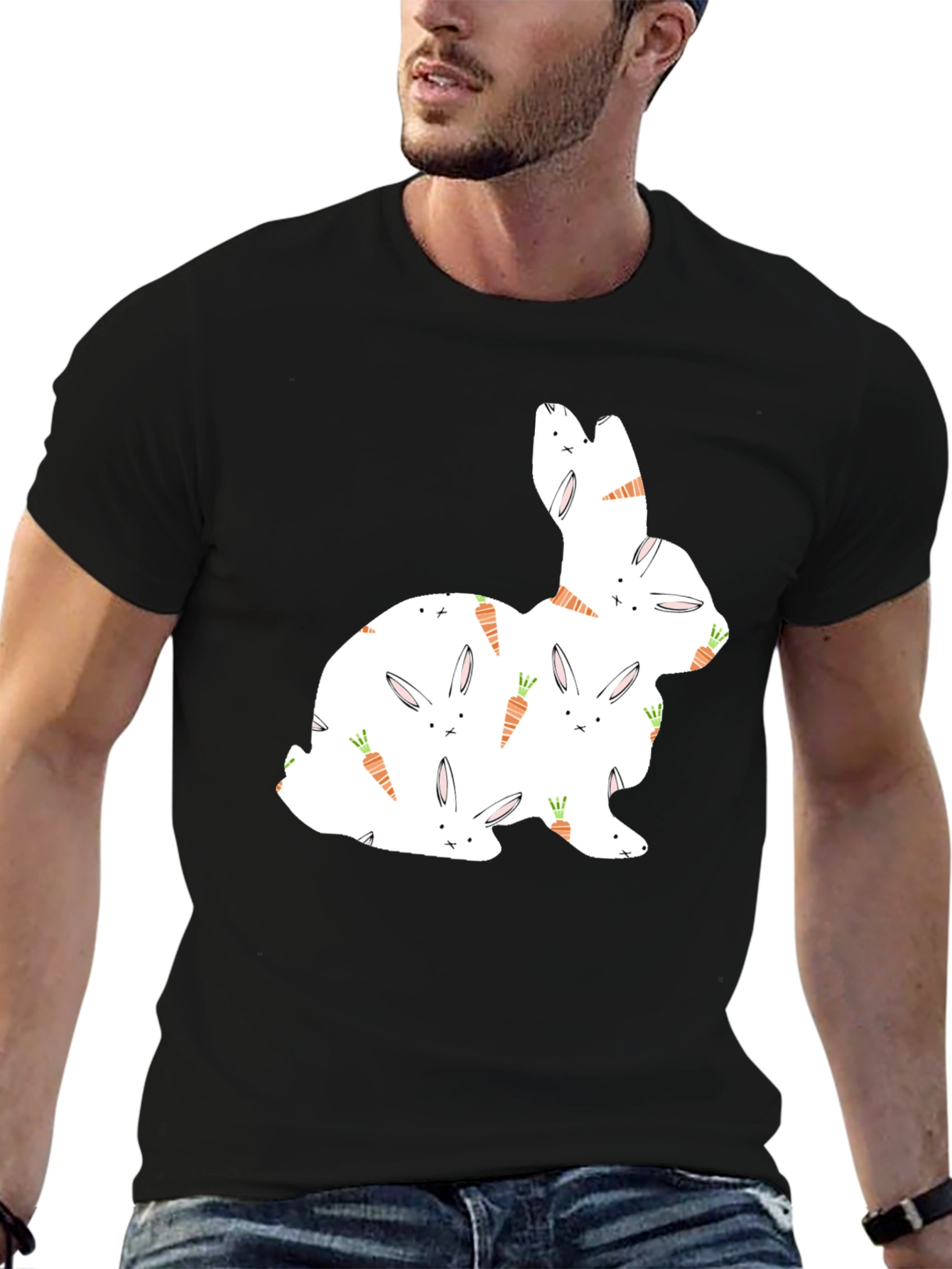 Easter Bunny Carrot Pattern T-Shirt
