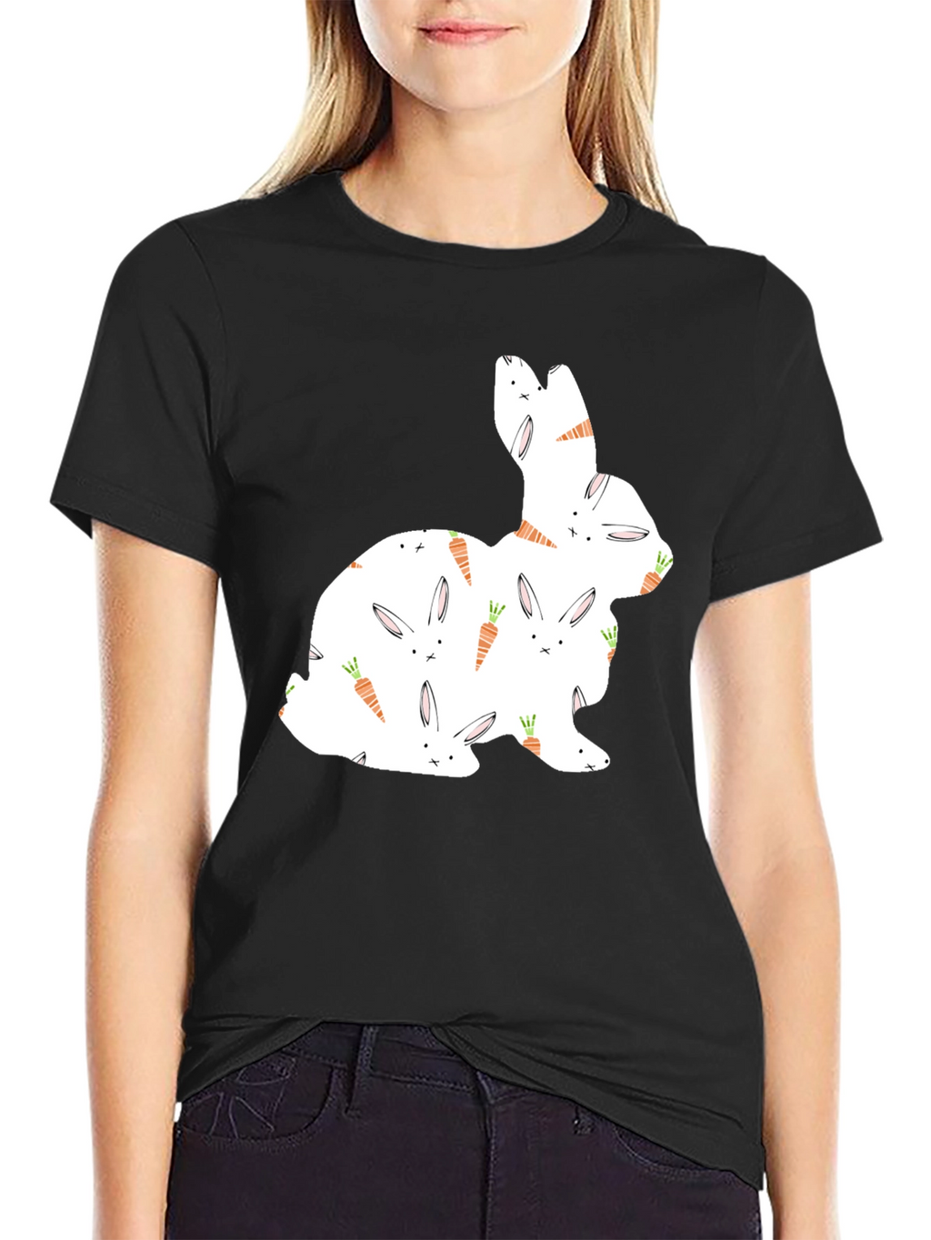 Easter Bunny Carrot Pattern T-Shirt