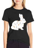 Easter Bunny Carrot Pattern T-Shirt