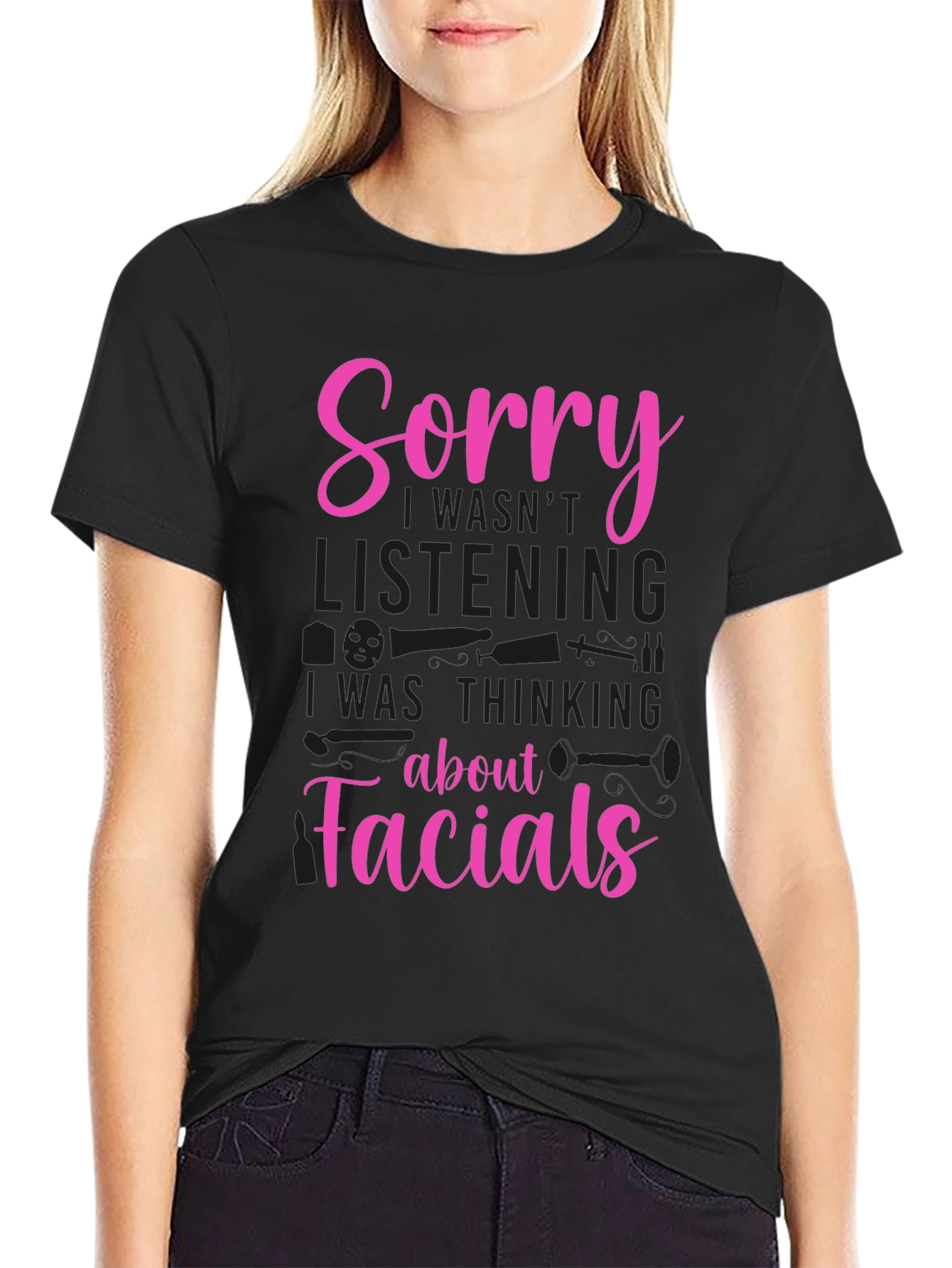 Sorry Facials T-Shirt - Funny Spa Aesthetician Tee