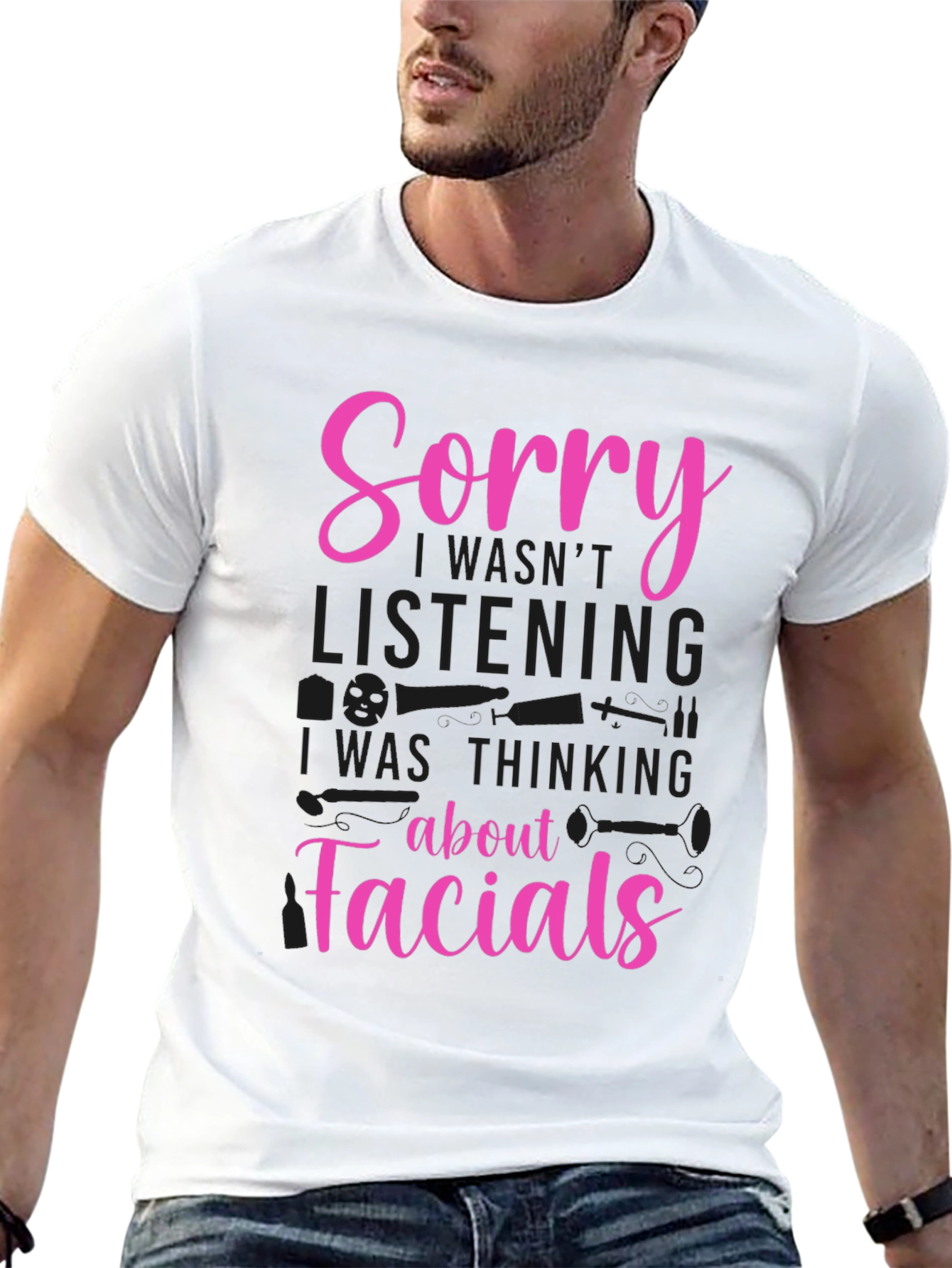 Sorry Facials T-Shirt - Funny Spa Aesthetician Tee
