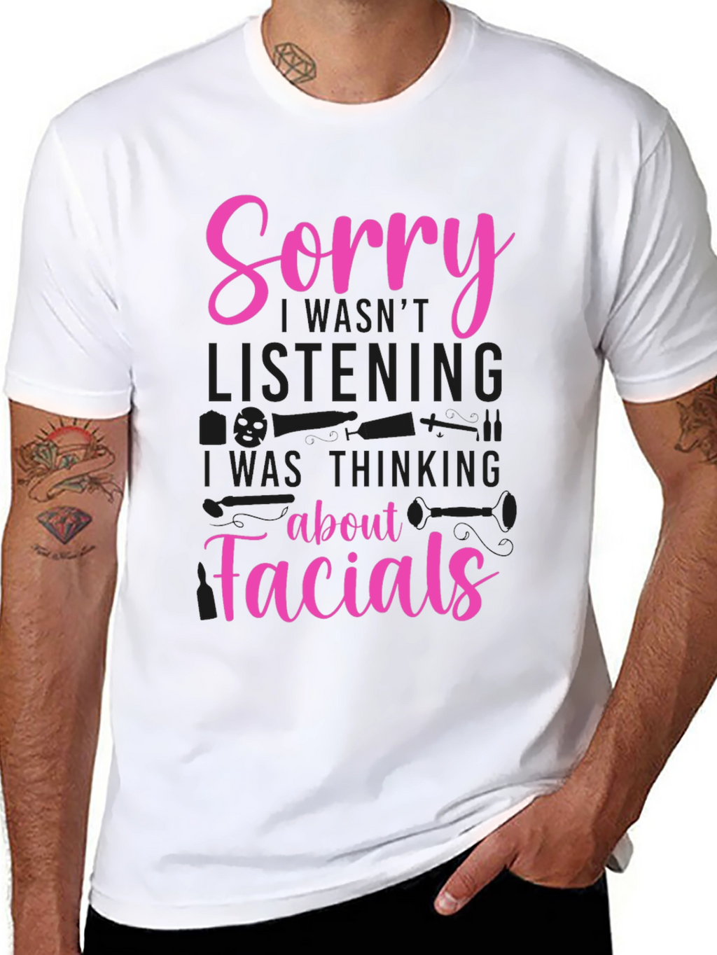 Sorry Facials T-Shirt - Funny Spa Aesthetician Tee