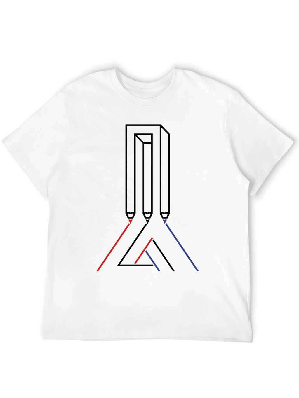 Optical Illusion Graphic Tee - Modern Art Shirt