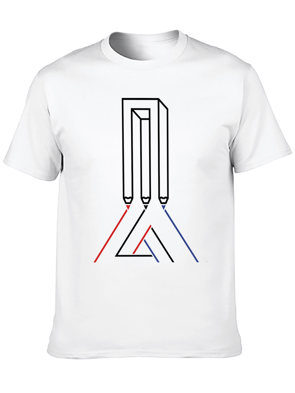 Optical Illusion Graphic Tee - Modern Art Shirt