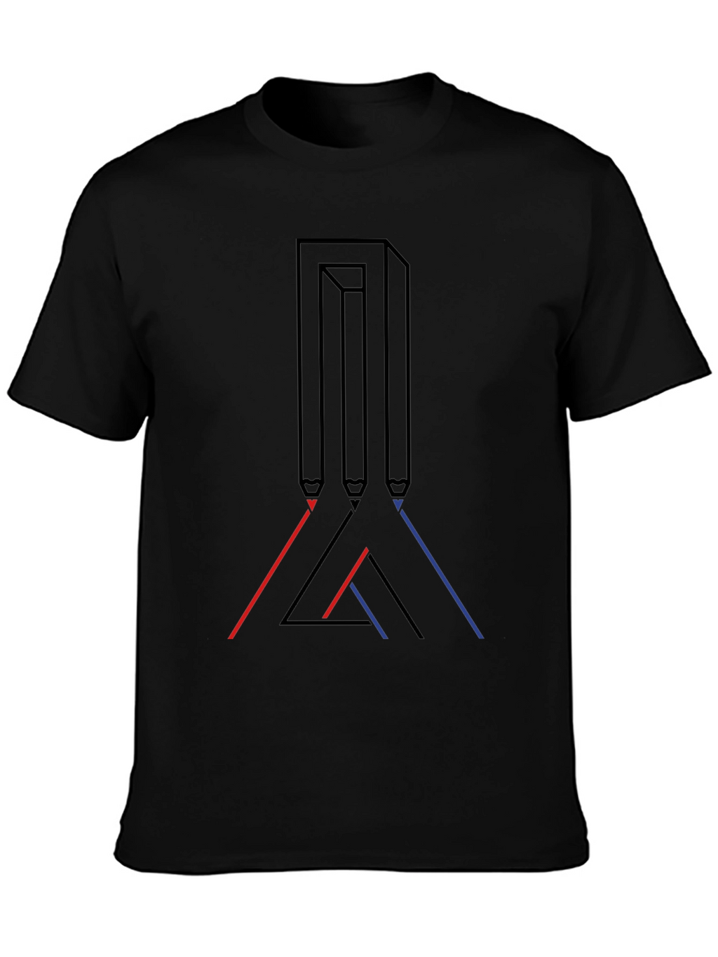 Optical Illusion Graphic Tee - Modern Art Shirt