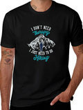 Hiking Therapy T-Shirt - Mountain Design