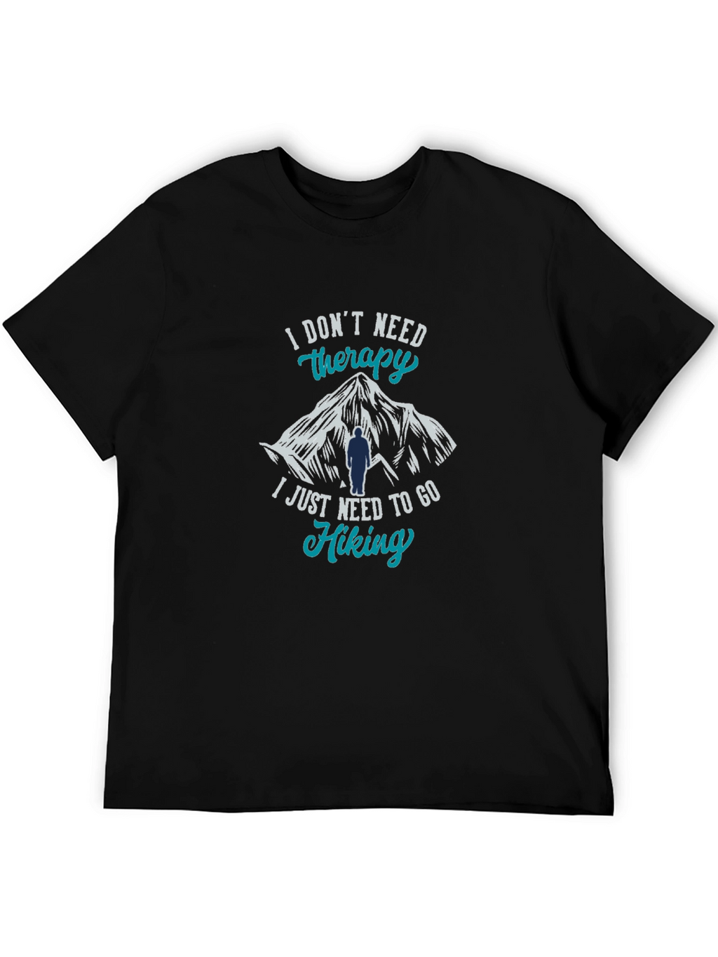 Hiking Therapy T-Shirt - Mountain Design