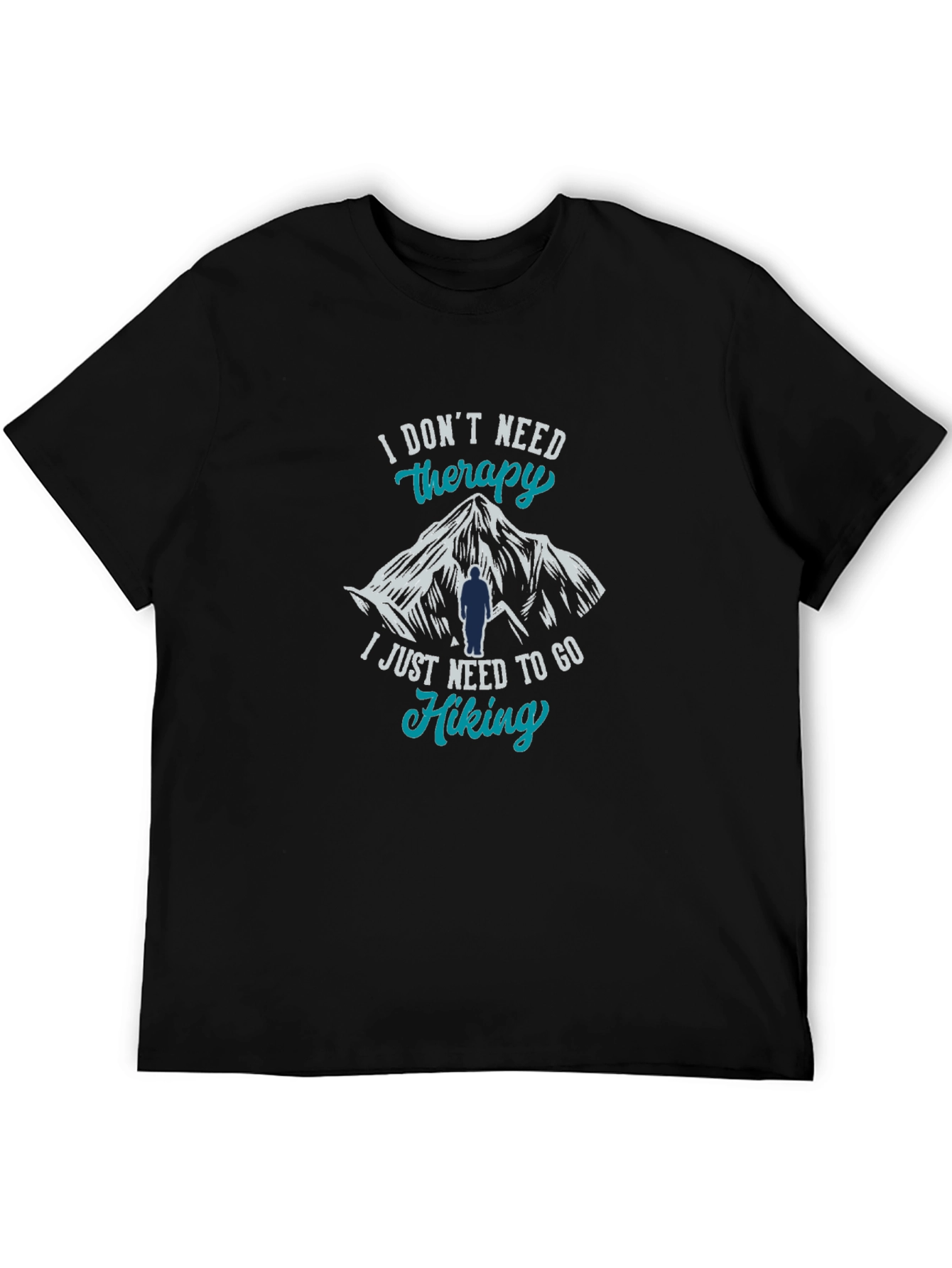 Hiking Therapy T-Shirt - Mountain Design