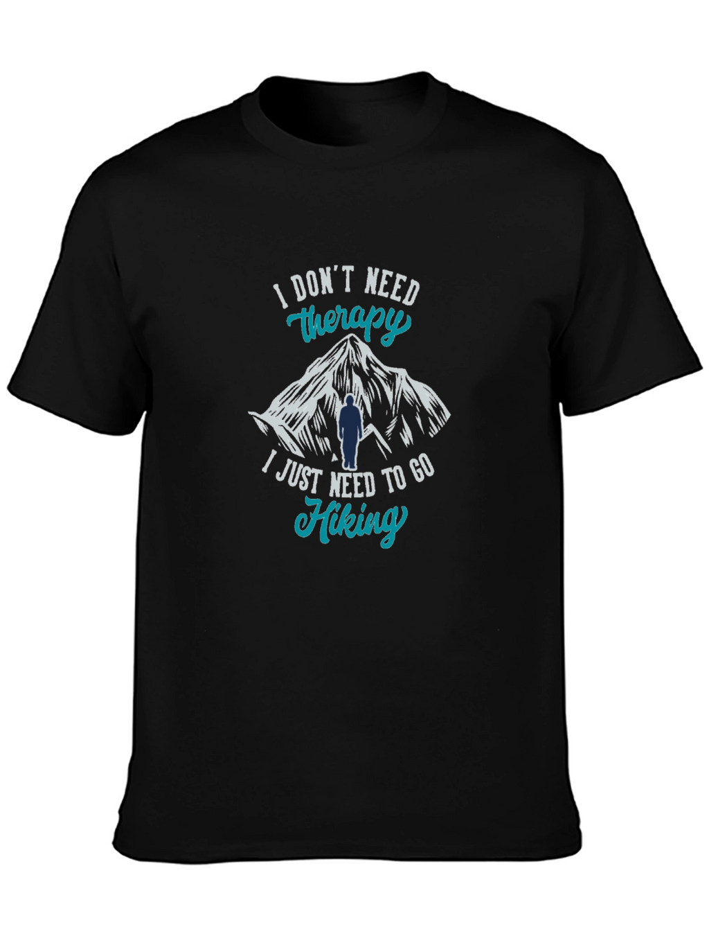 Hiking Therapy T-Shirt - Mountain Design