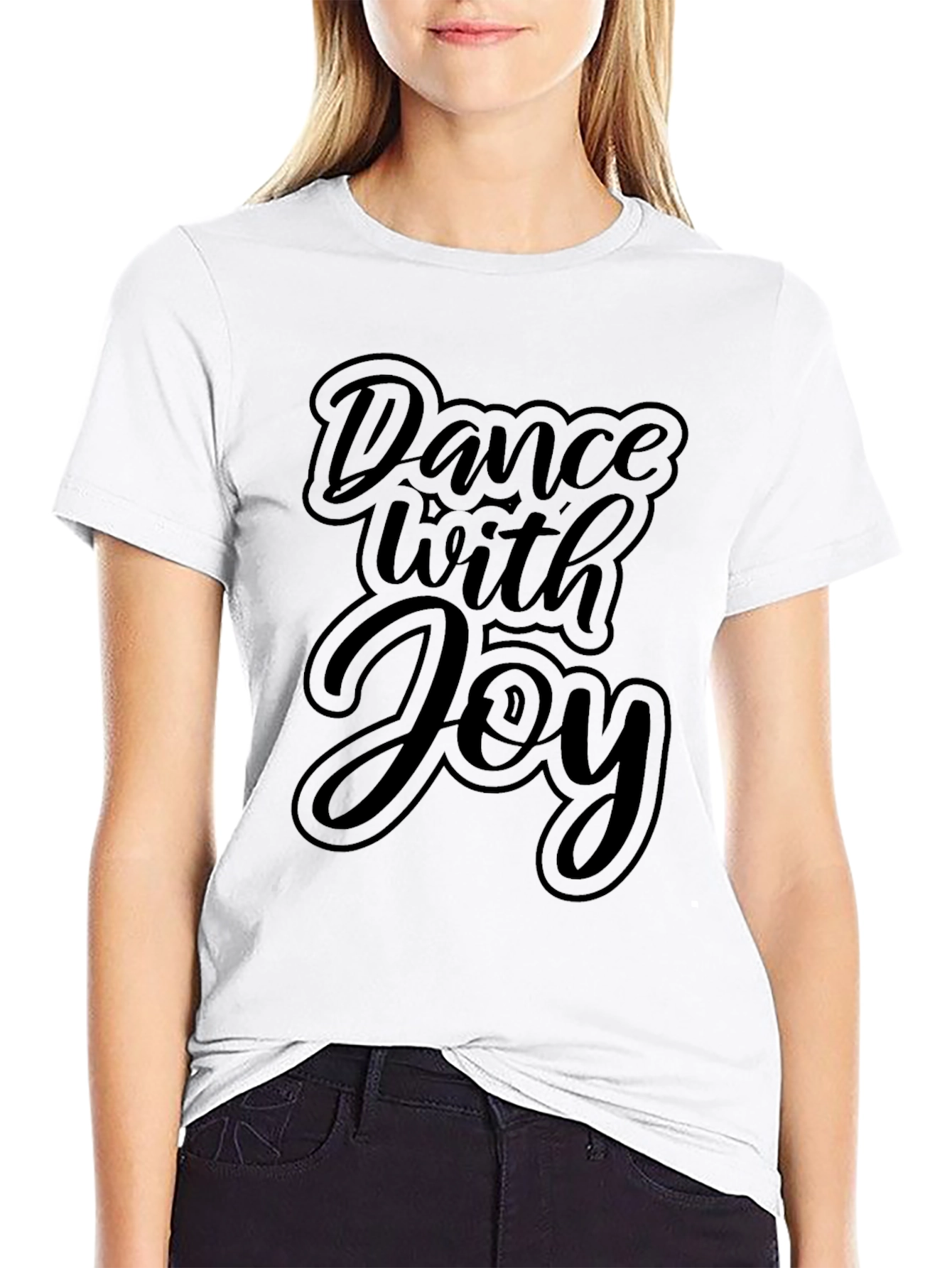 Dance with Joy Graphic T-Shirt - Black