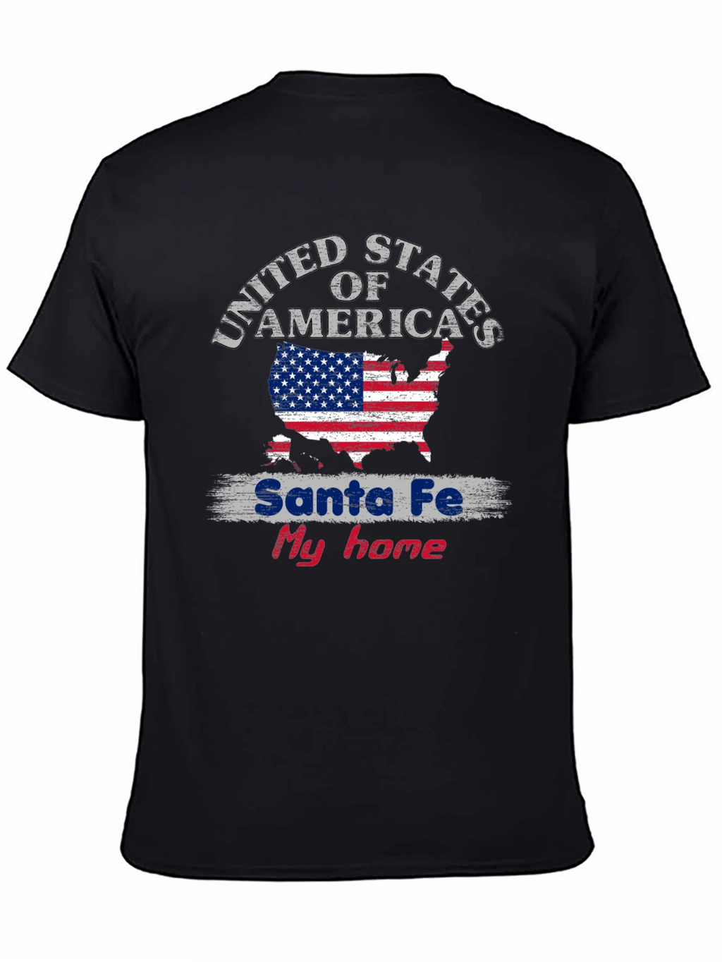 Santa Fe My Home USA Flag T-Shirt