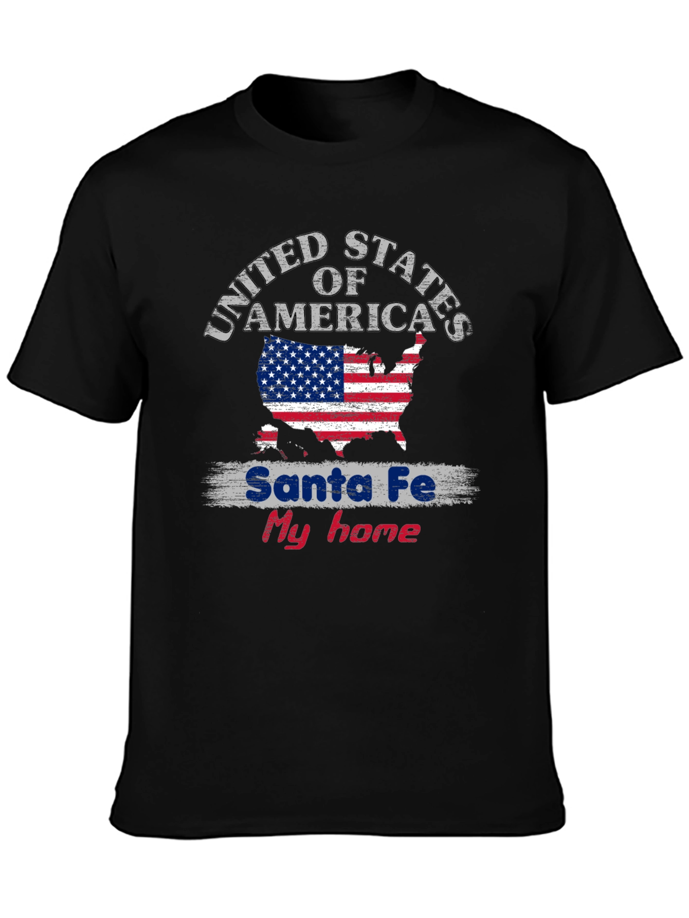 Santa Fe My Home USA Flag T-Shirt