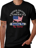 Santa Fe My Home USA Flag T-Shirt