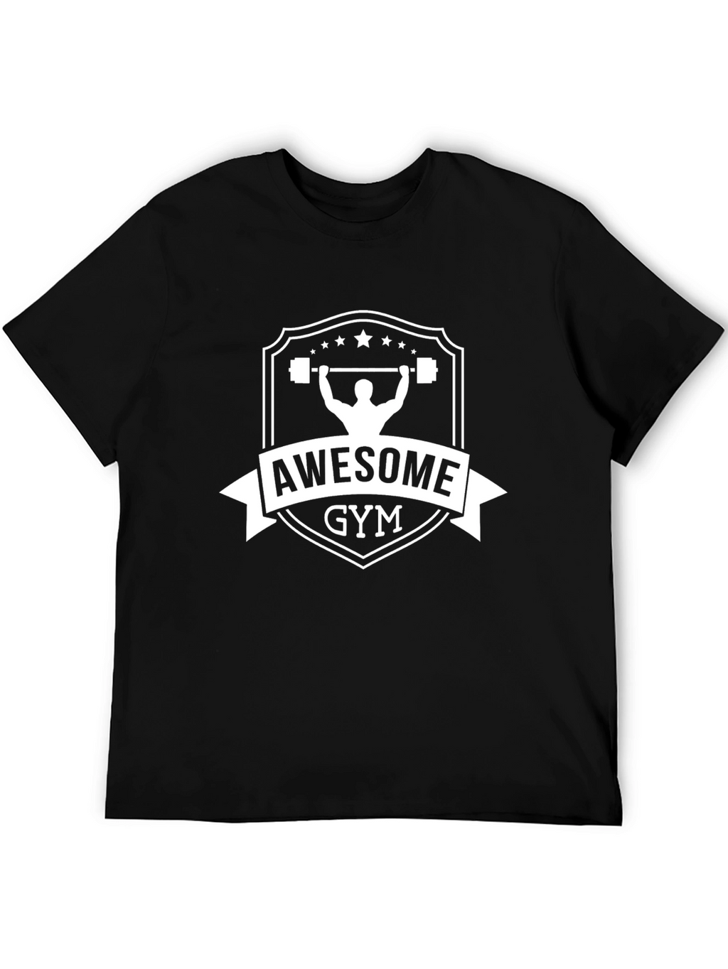 Awesome Gym Black T-Shirt | Weightlifting Apparel