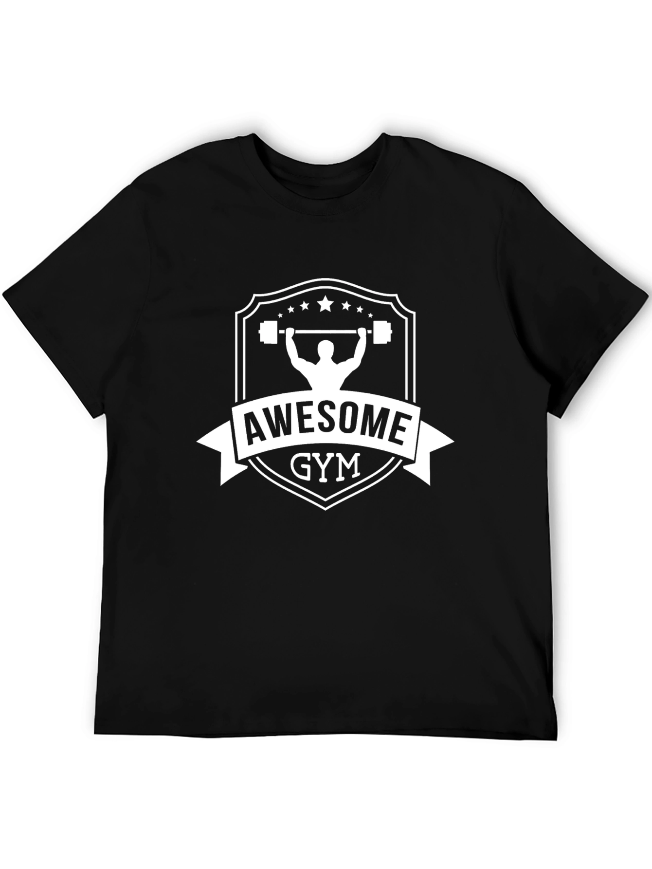 Awesome Gym Black T-Shirt | Weightlifting Apparel