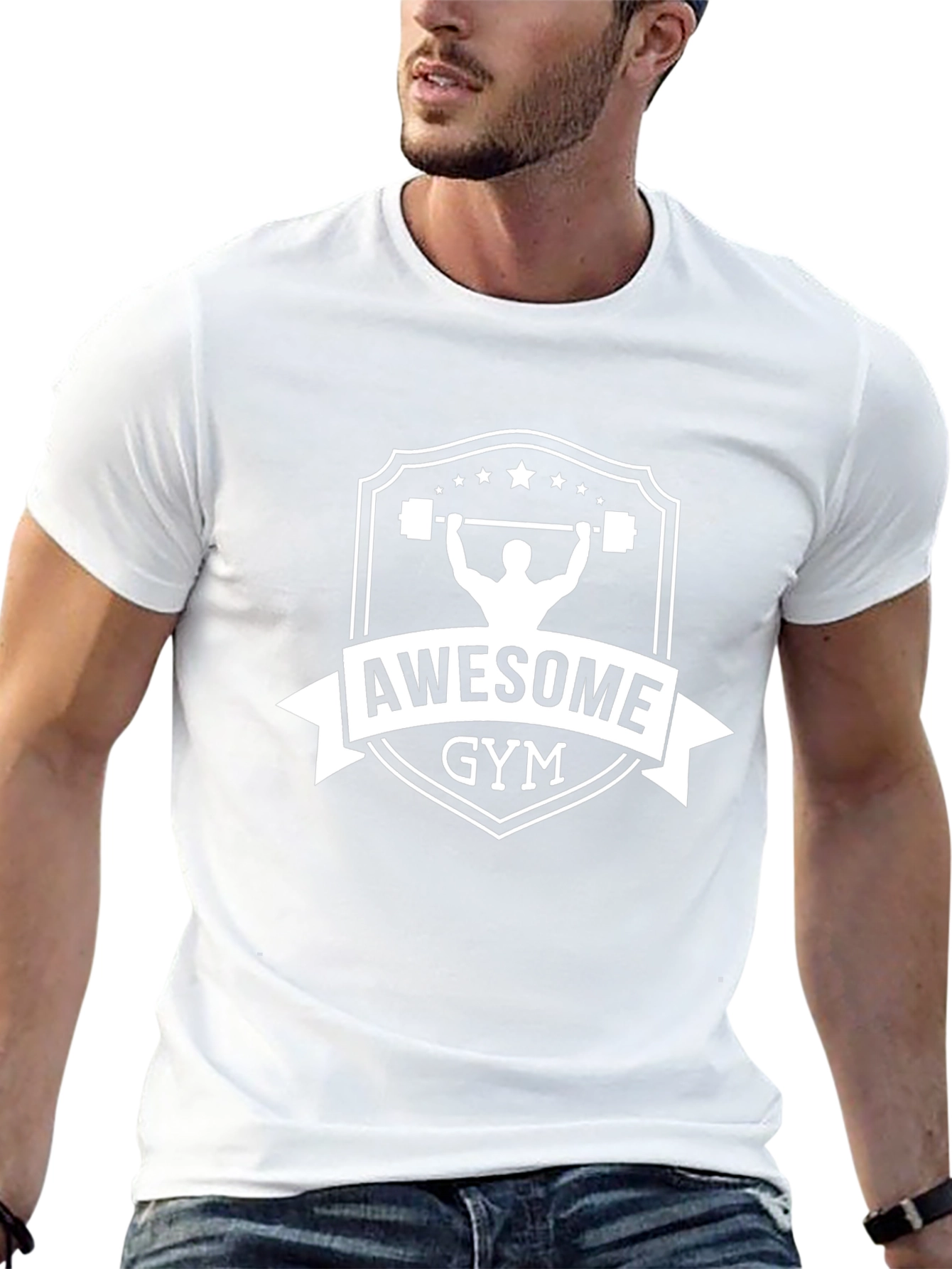 Awesome Gym Black T-Shirt | Weightlifting Apparel
