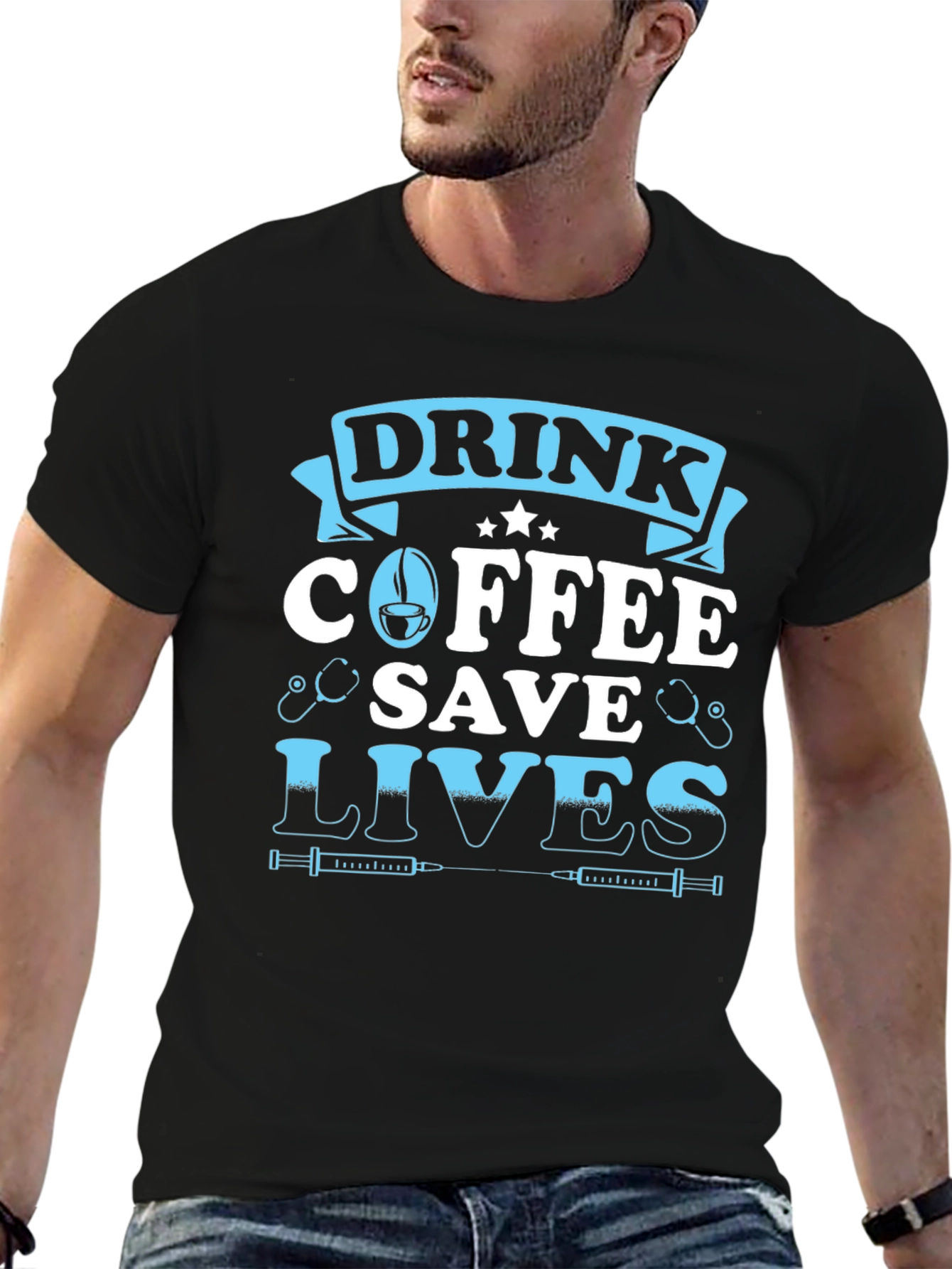 Drink Coffee Save Lives Graphic Tee
