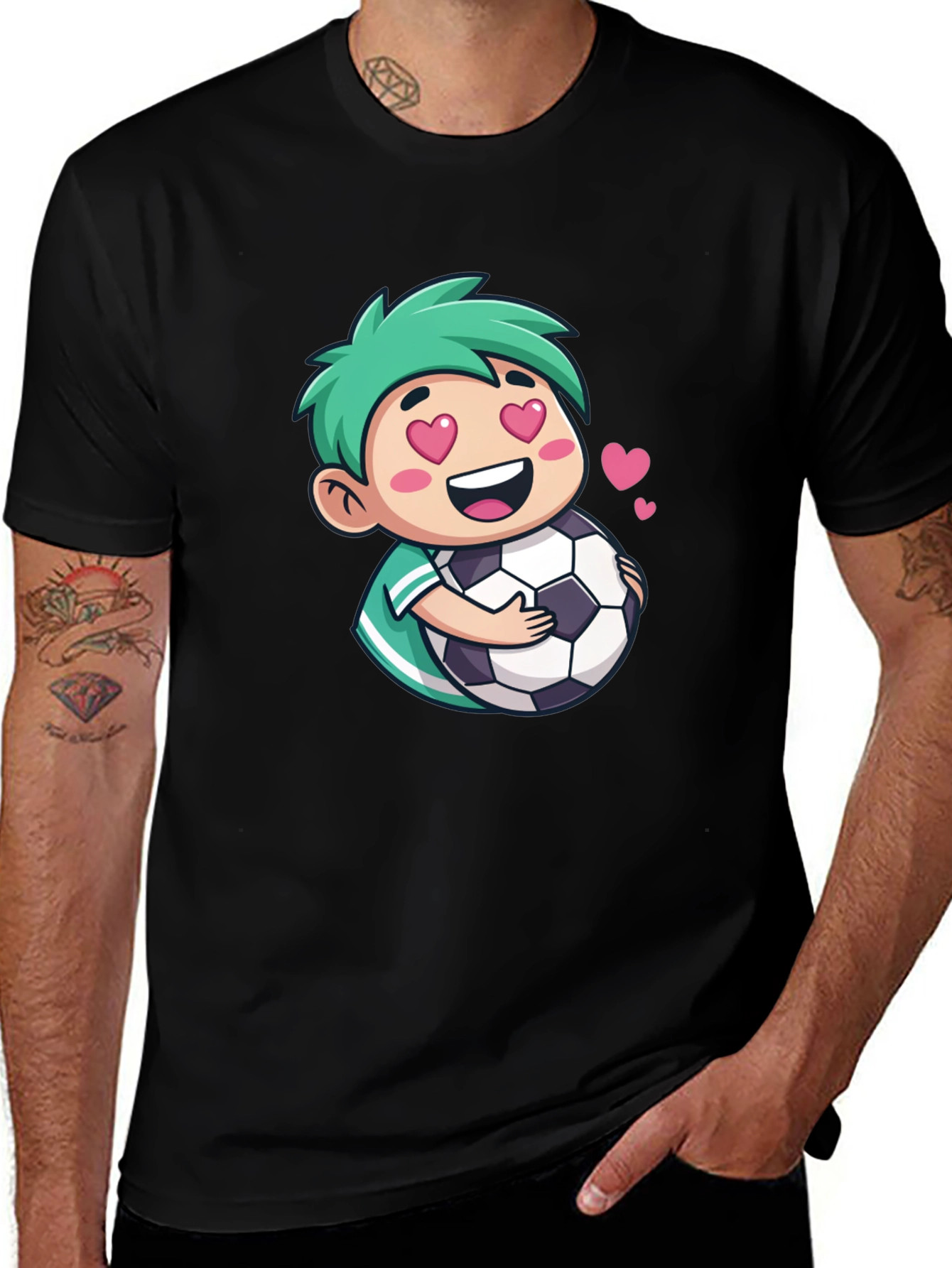 Soccer Lover Tee - Cute Cartoon Soccer Fan T-Shirt