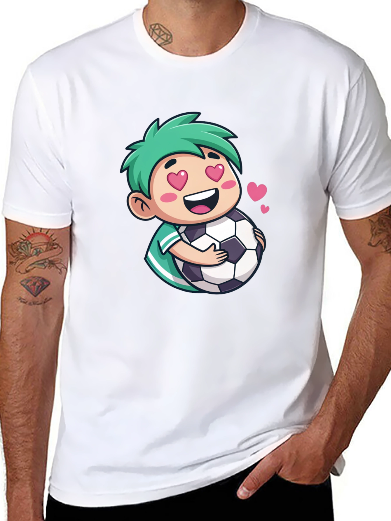 Soccer Lover Tee - Cute Cartoon Soccer Fan T-Shirt