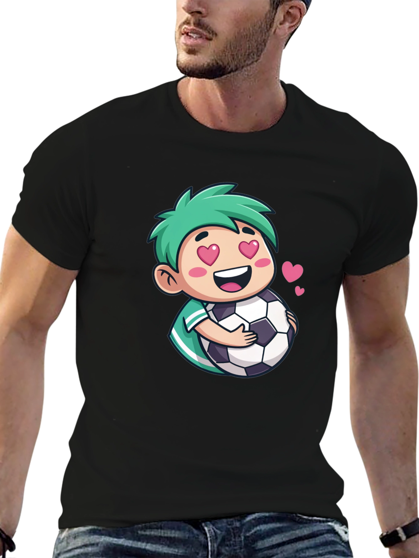 Soccer Lover Tee - Cute Cartoon Soccer Fan T-Shirt
