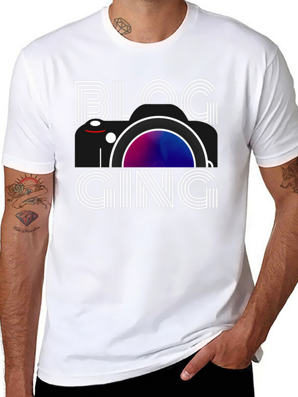 Blogging Graphic Tee - Black