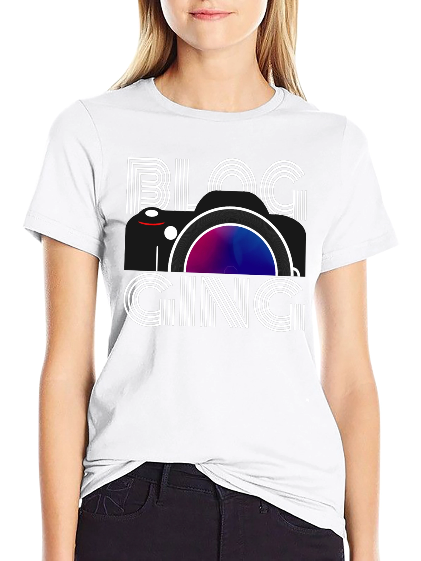 Blogging Graphic Tee - Black