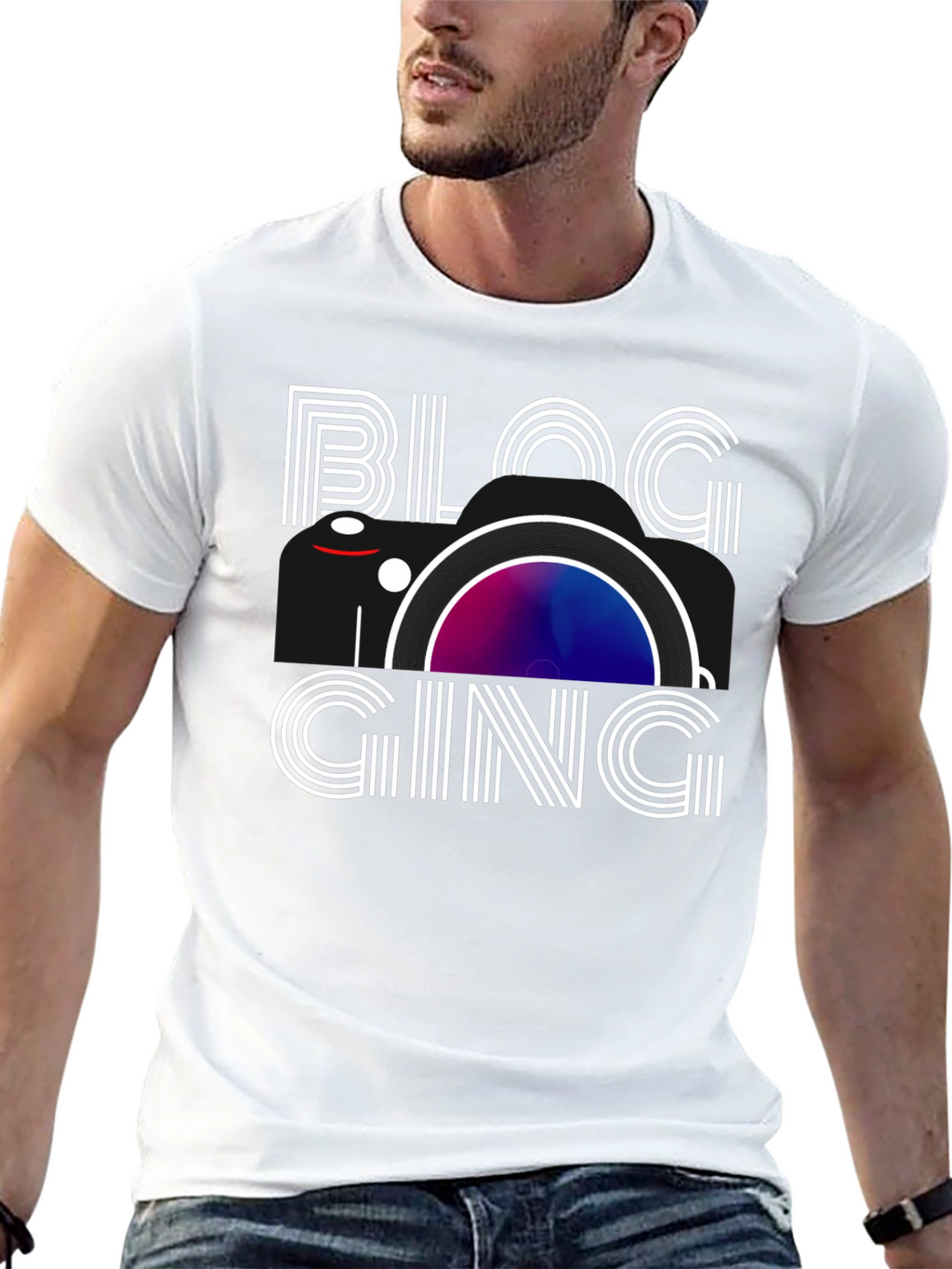 Blogging Graphic Tee - Black