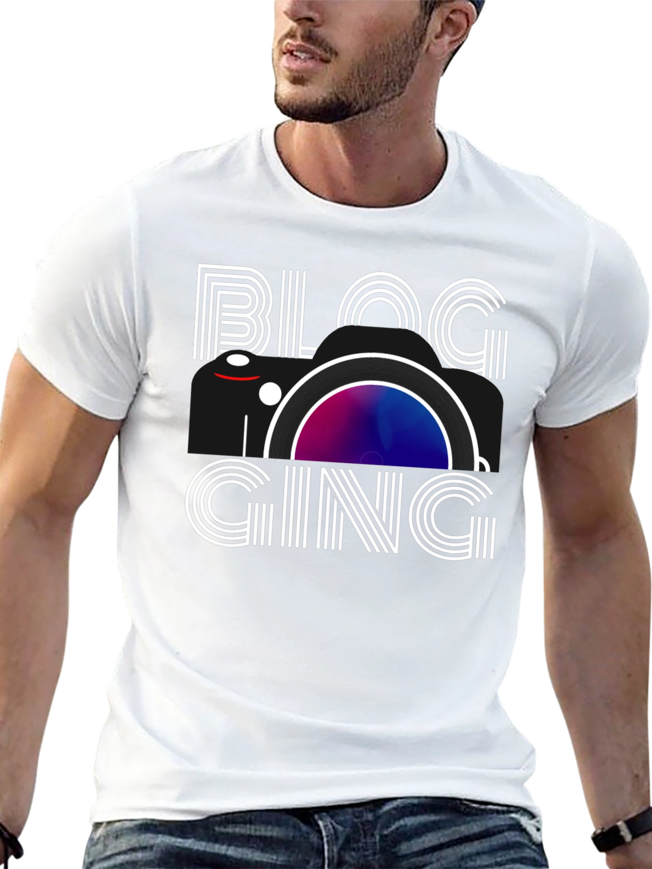 Blogging Graphic Tee - Black