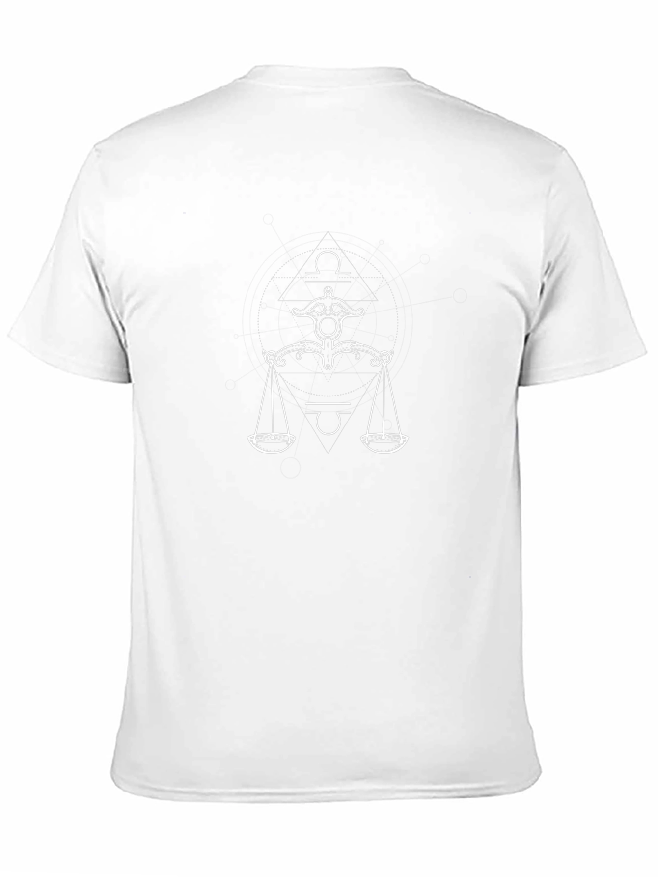Libra Zodiac Sign Black T-Shirt
