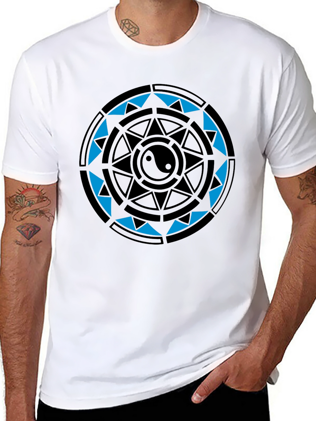 Yin Yang Mandala Graphic T-Shirt