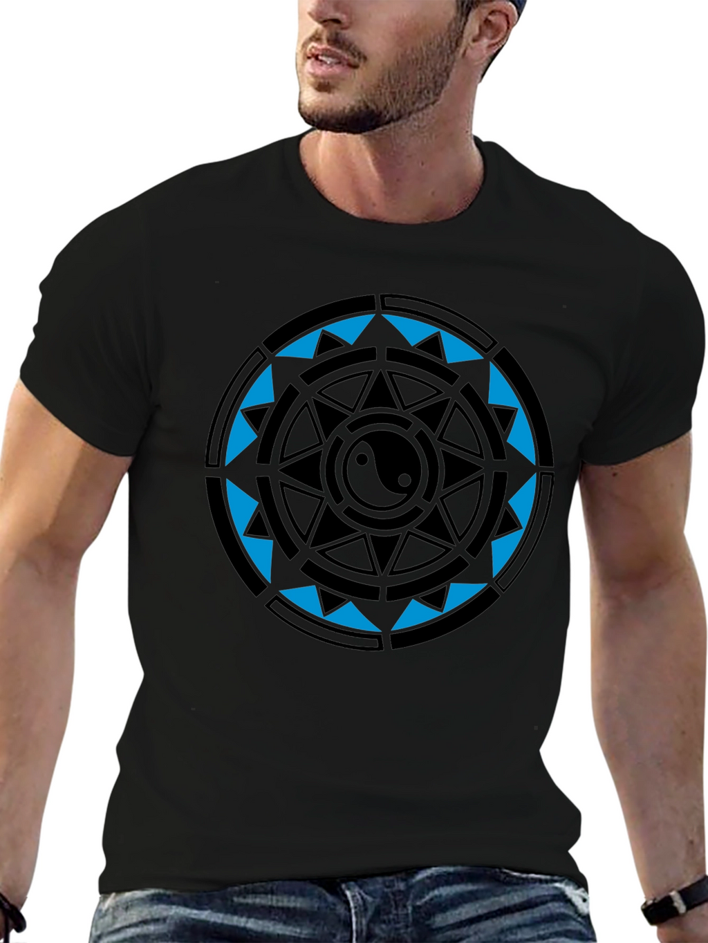 Yin Yang Mandala Graphic T-Shirt