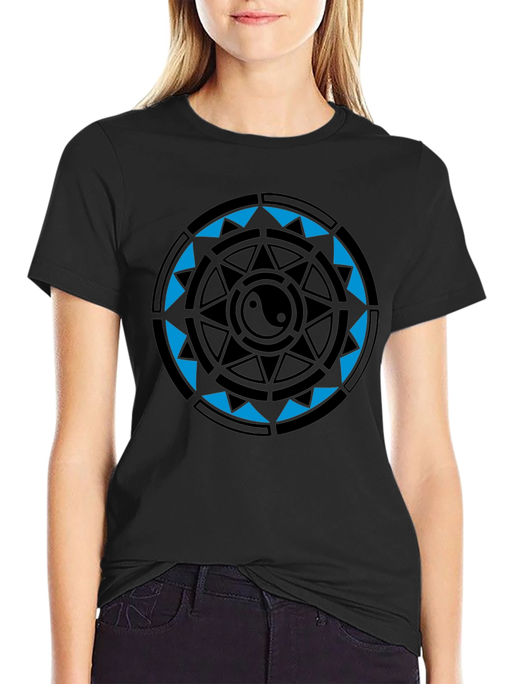 Yin Yang Mandala Graphic T-Shirt