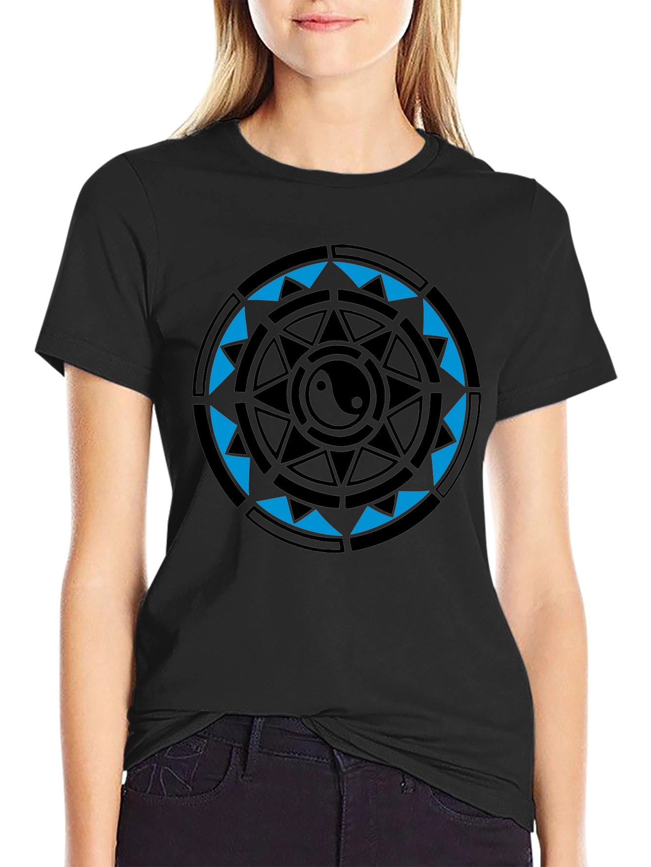 Yin Yang Mandala Graphic T-Shirt