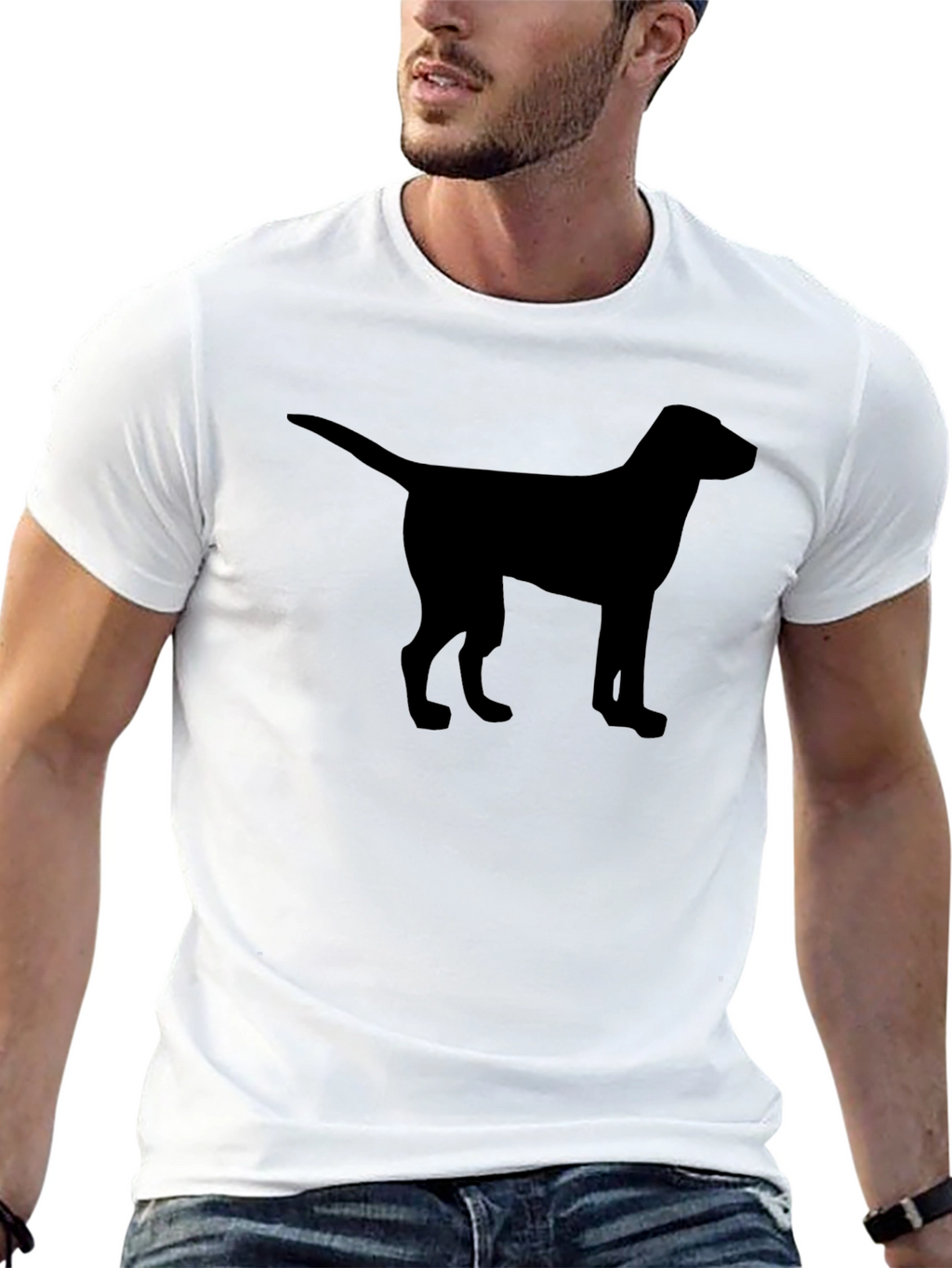 Minimal Dog Silhouette T-Shirt – Clean Dog Lover Tee