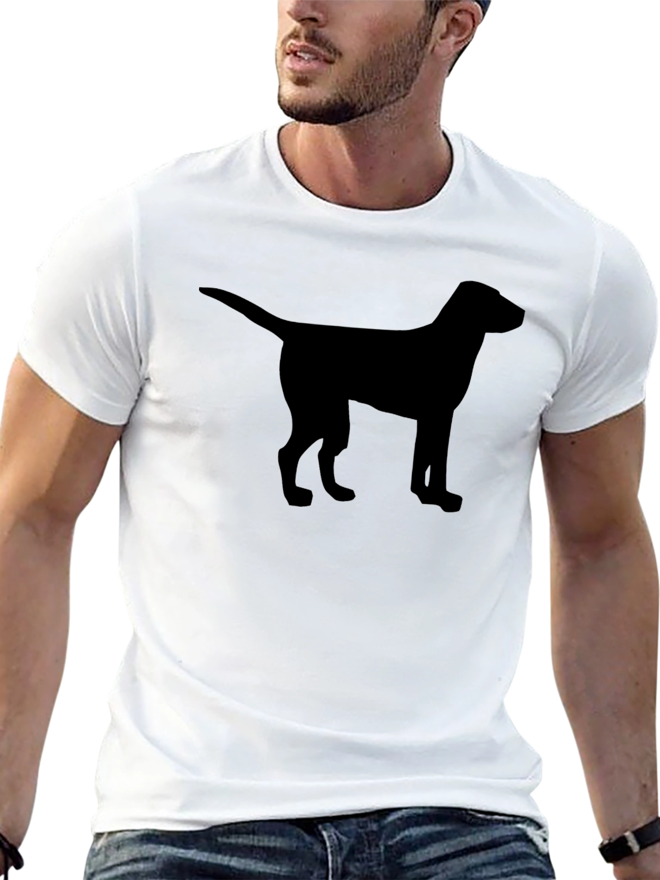 Minimal Dog Silhouette T-Shirt – Clean Dog Lover Tee