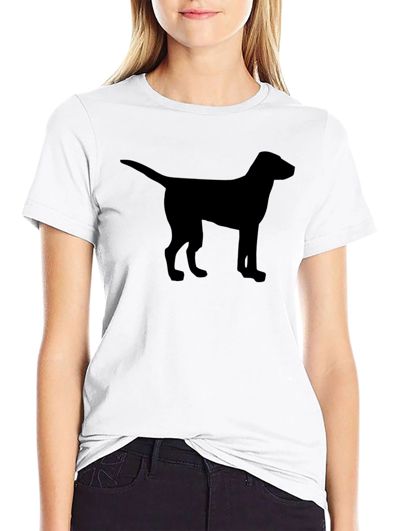 Minimal Dog Silhouette T-Shirt – Clean Dog Lover Tee