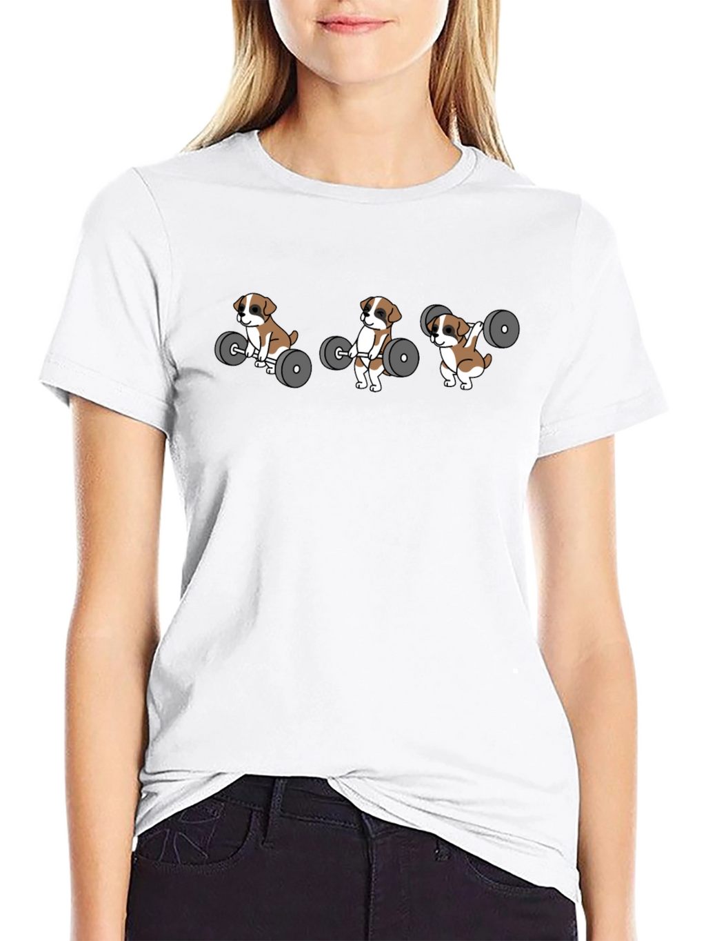 Weightlifting Puppies T-Shirt – Funny Fitness Dog Graphic Tee