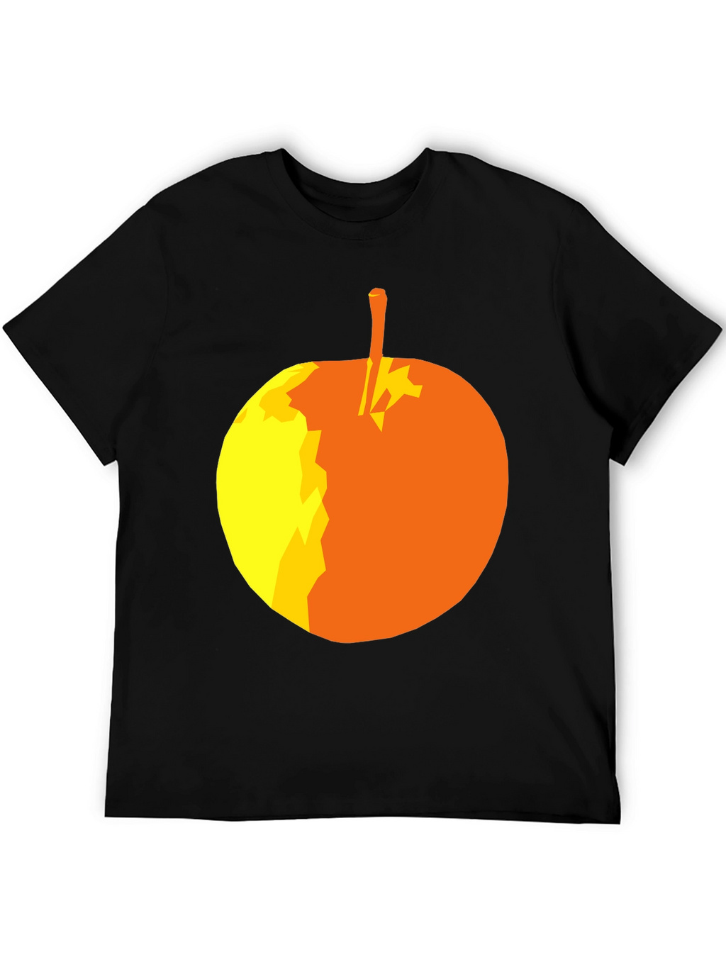Abstract Apple Graphic T-Shirt - Stylish Black Tee